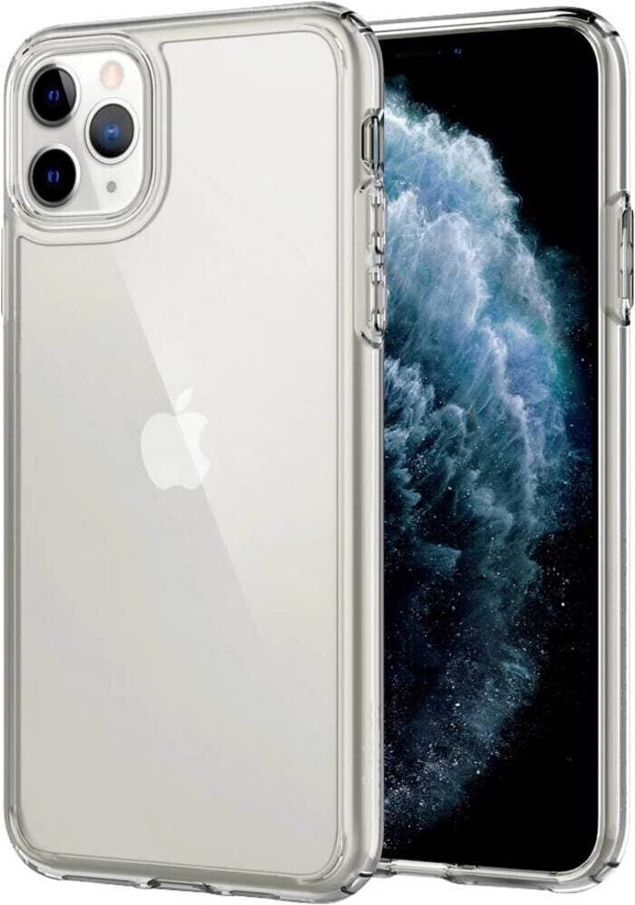 Spigen Crystal Hybrid Custodia Per IPhone 6.1P (23) – Paraurti Trasparente E Retro Rigido, Nero Opaco