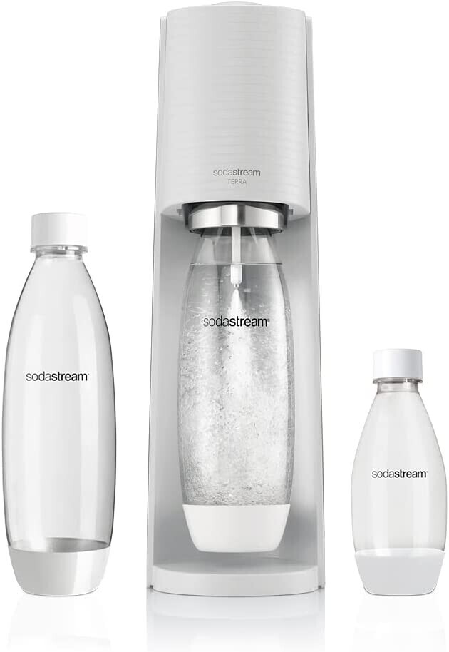 SodaStream Terra weiß Pack ab CO2 1x 2L und x Quick Flaschen 70,99 mit + bei l Zylinder 0,5 Connect Preisvergleich € 1L 