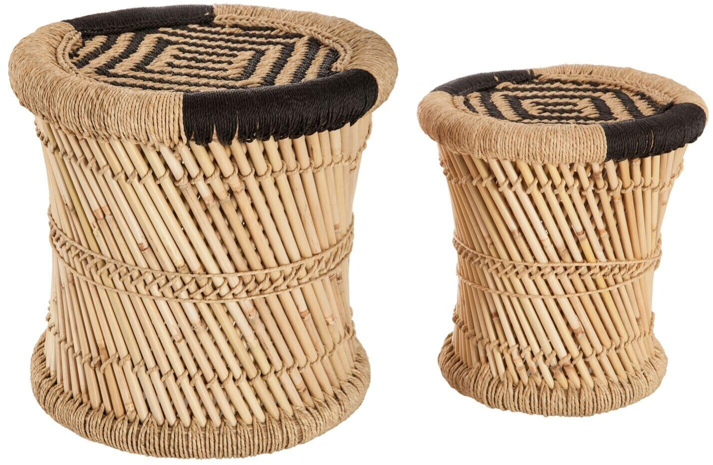 Atmosphera Tables gigognes Nomade noir/marron