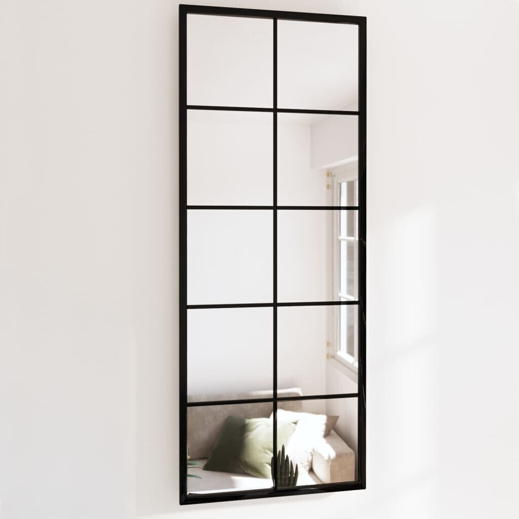 vidaXL Türspiegel Schwarz 40x60 cm Glas und Aluminium