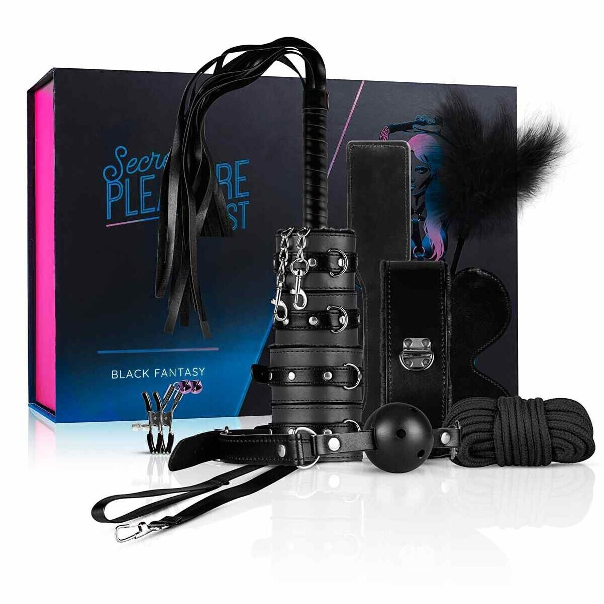 Teazers Secret Pleasure Chest Black Fantasy Set (8pcs.)