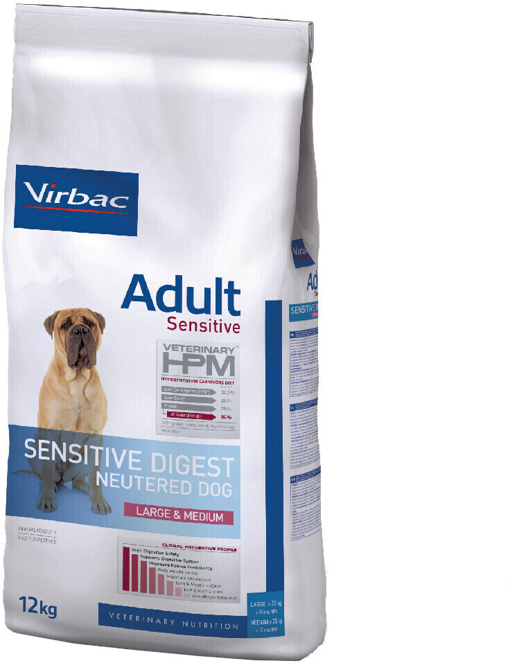 Virbac Veterinary HPM Adult Sensitive Digest Neutered Large & Medium (12 kg)