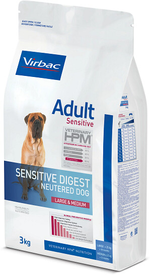Virbac Veterinary HPM Adult Sensitive Digest Neutered Large & Medium (3 kg)