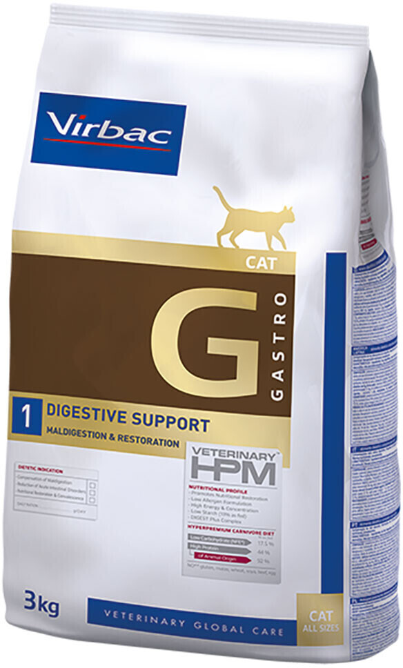 Virbac Veterinary HPM Gastro 1-Digestive Support pour chat (3 kg)