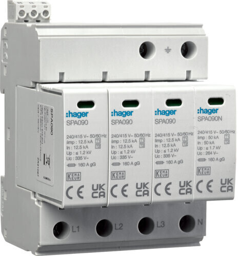 Hager Typ B+C T1+T2 MOV 4P SPA931