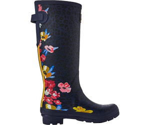 Wellington Boots Navy Floral Leopard 