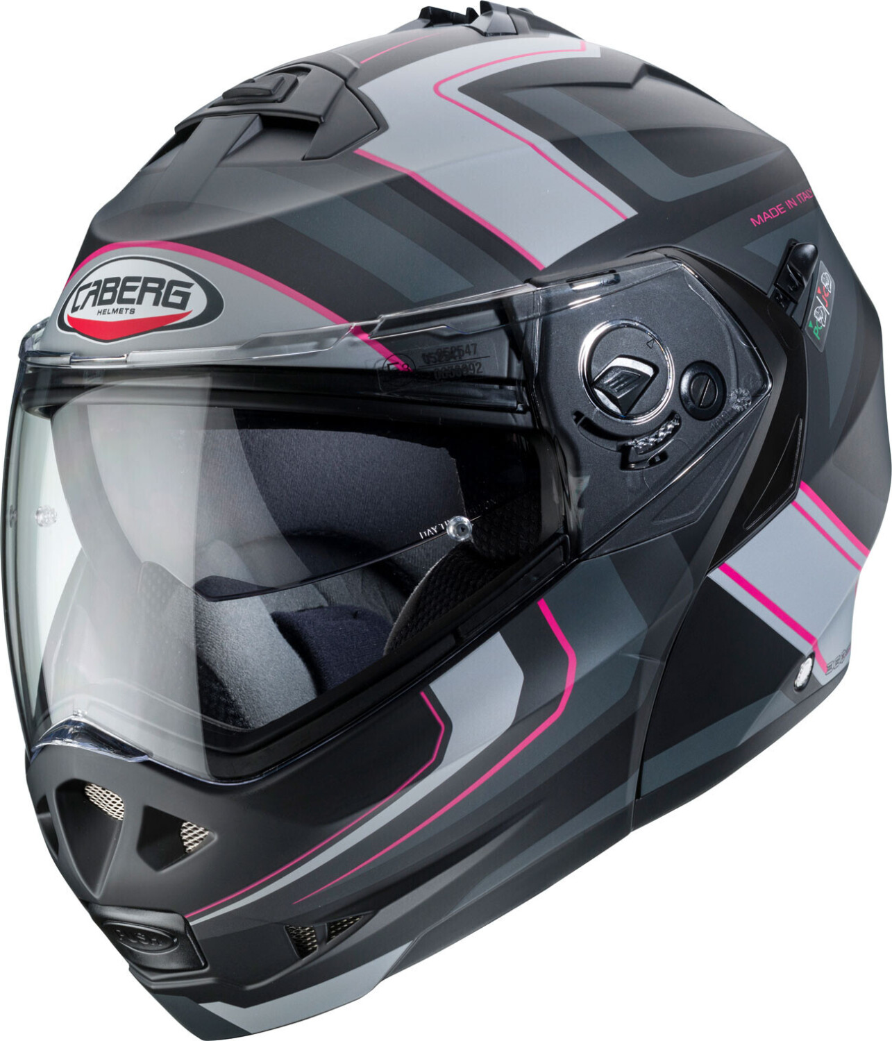 Photos - Motorcycle Helmet Caberg Duke II Matt Black Pink Anthracite Silver 