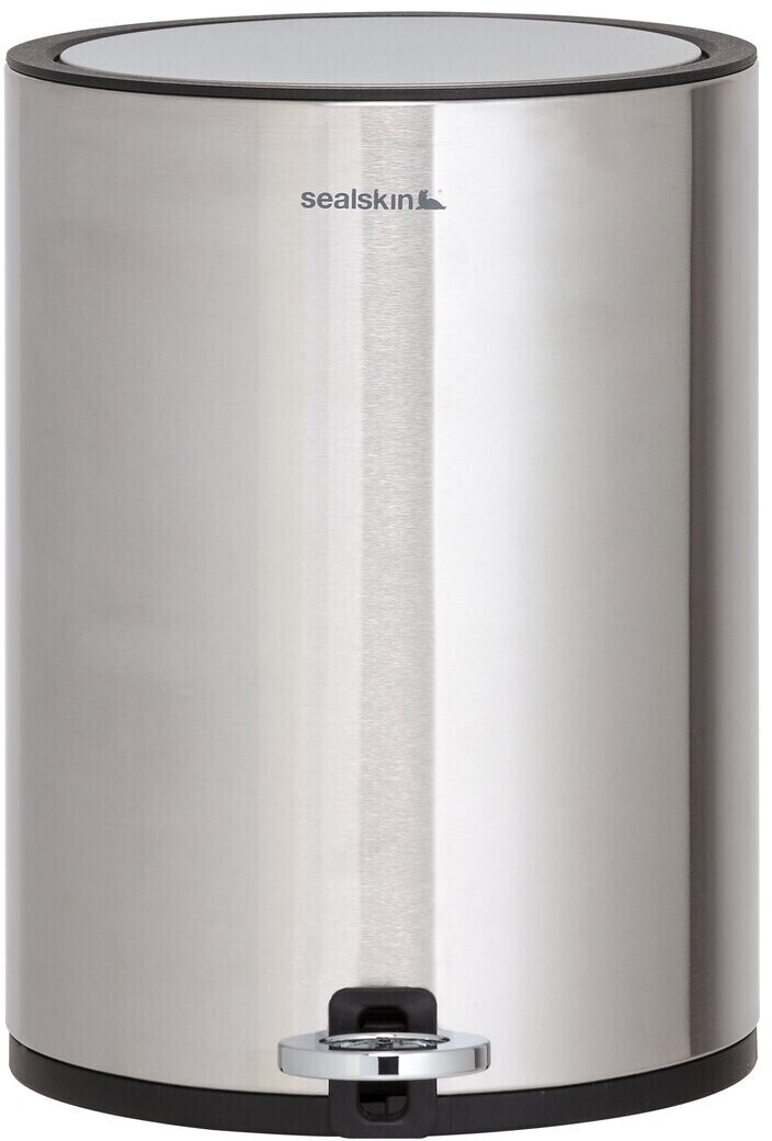 Sealskin Bathroom Bin Industrial with Soft-Close-Function 3l stainless steel