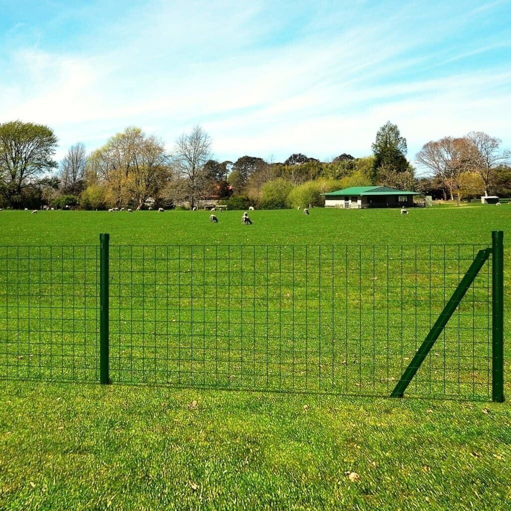 vidaXL Euro Fence Steel 25 x 1,2 m Green (142400)