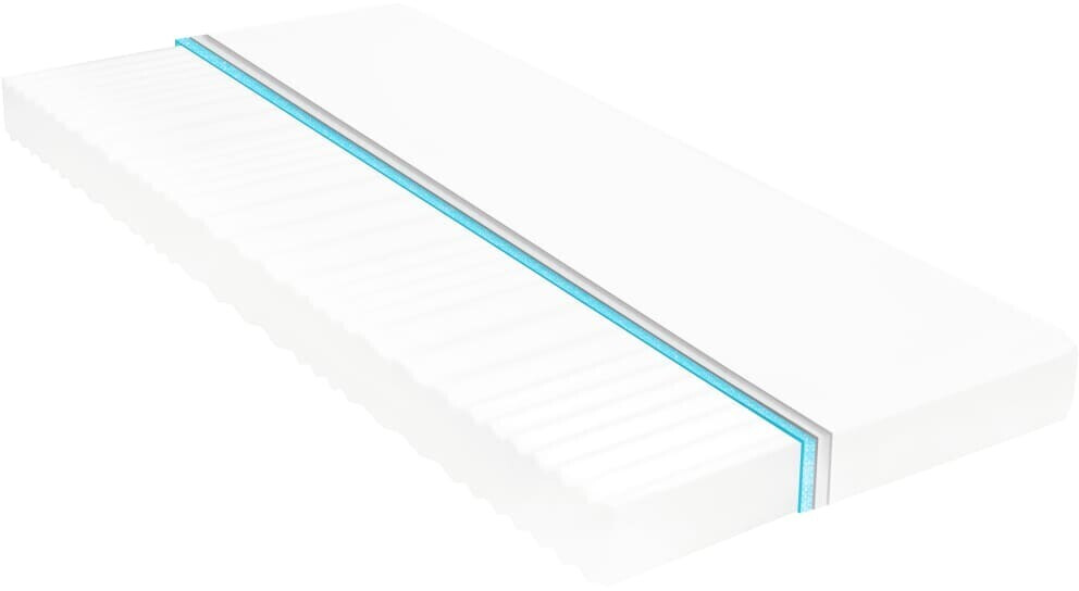 vidaXL Matelas 7 zones Mousse PU 10 cm H2/H3 120 x 200 cm