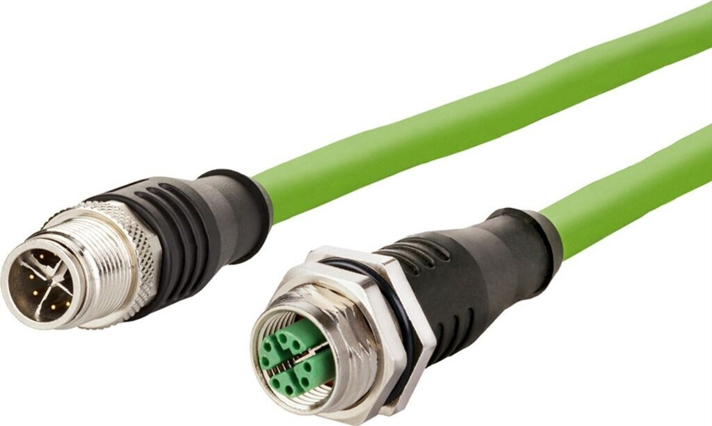 Metz Connect Verbindungsleitung M12 AWG 26 Cat 7 2m grün