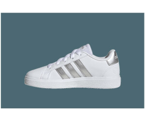 Adidas Grand Court Lace Up Kids cloud white matte silver matte