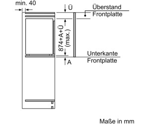 Réfrigérateur 1 porte intégrable à glissière 136l KIR21NSE0