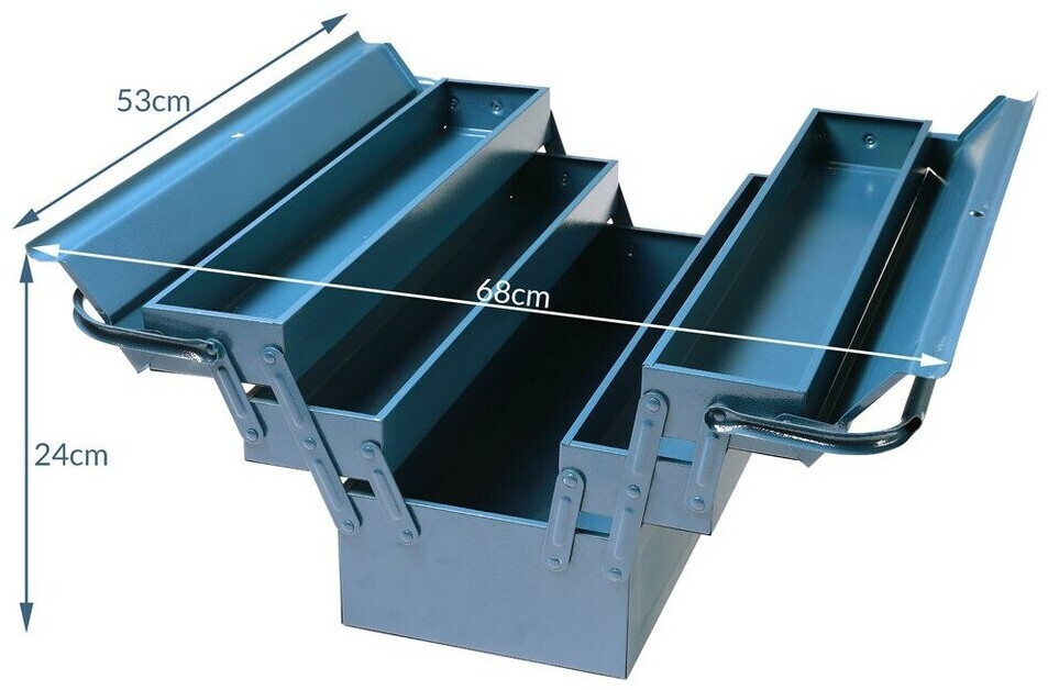 Deuba Steel Tool Case Blue 53X20X20CM