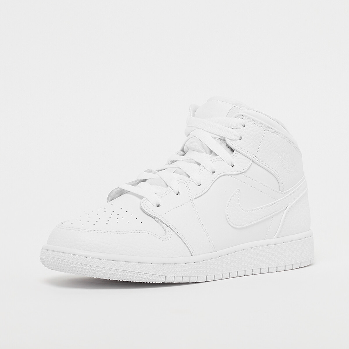 Buy Nike Air Jordan 1 Mid GS 554725 triple white from 55.99