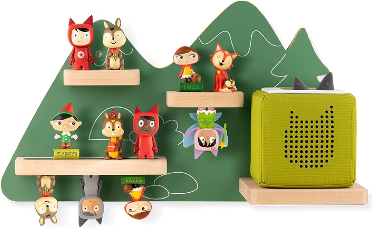 Tonies Wall shelf - Up to the magic mountain forest green