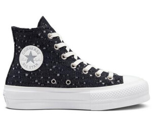 Buy Converse Chuck Taylor All Star Lift High Top Textured Shine Black/Pure  Silver from £ (Today) – Best Deals on 