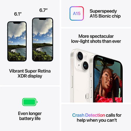 Apple iPhone 14 128GB Violett, Bild 12