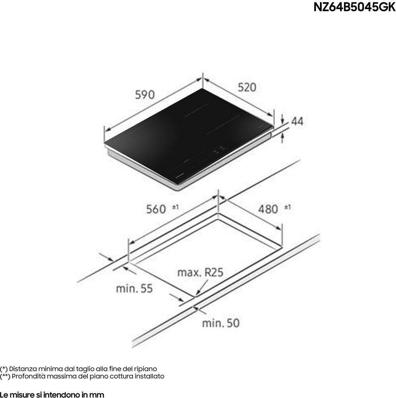 Samsung Table induction NZ63B5045GK/U1 pas cher 