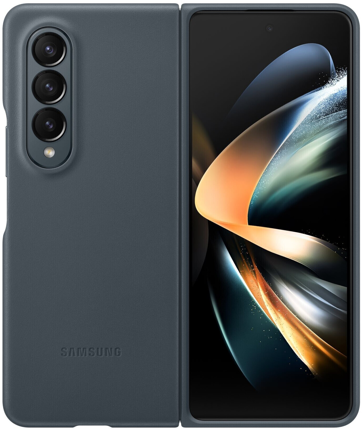Samsung Leather Cover (Galaxy Z Fold4) gray-green