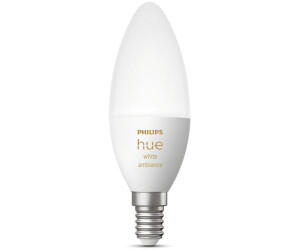 Philips Hue White Ambiance Pack 3 Bombillas LED Inteligentes E27 8W Luz  Blanca Cálida a Fría, PcCom