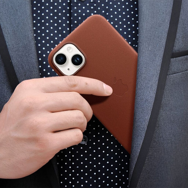 Apple Leder Case mit MagSafe (iPhone 14 Plus) Umbra, Bild 7