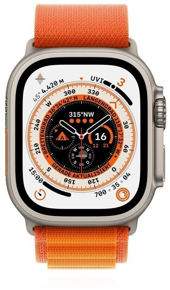 Apple Watch Ultra Titan Alpine Loop Orange Large ab 999 00 Preisvergleich bei idealo