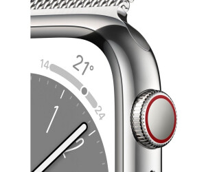 Apple Watch bei 8 silber | Preisvergleich 595,04 2024 ab Preise) Series Edelstahl Milanaise (Februar 4G 45mm silber €