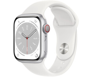 Apple Watch € 4G | 8 Weiß bei Sportarmband Preisvergleich Aluminium 402,38 41mm silber ab Series