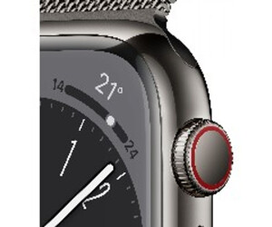 Apple Watch Series 8 4G 45mm Edelstahl Graphit Milanaise Graphit ab 679,05  € (Februar 2024 Preise) | Preisvergleich bei | Apple Watch