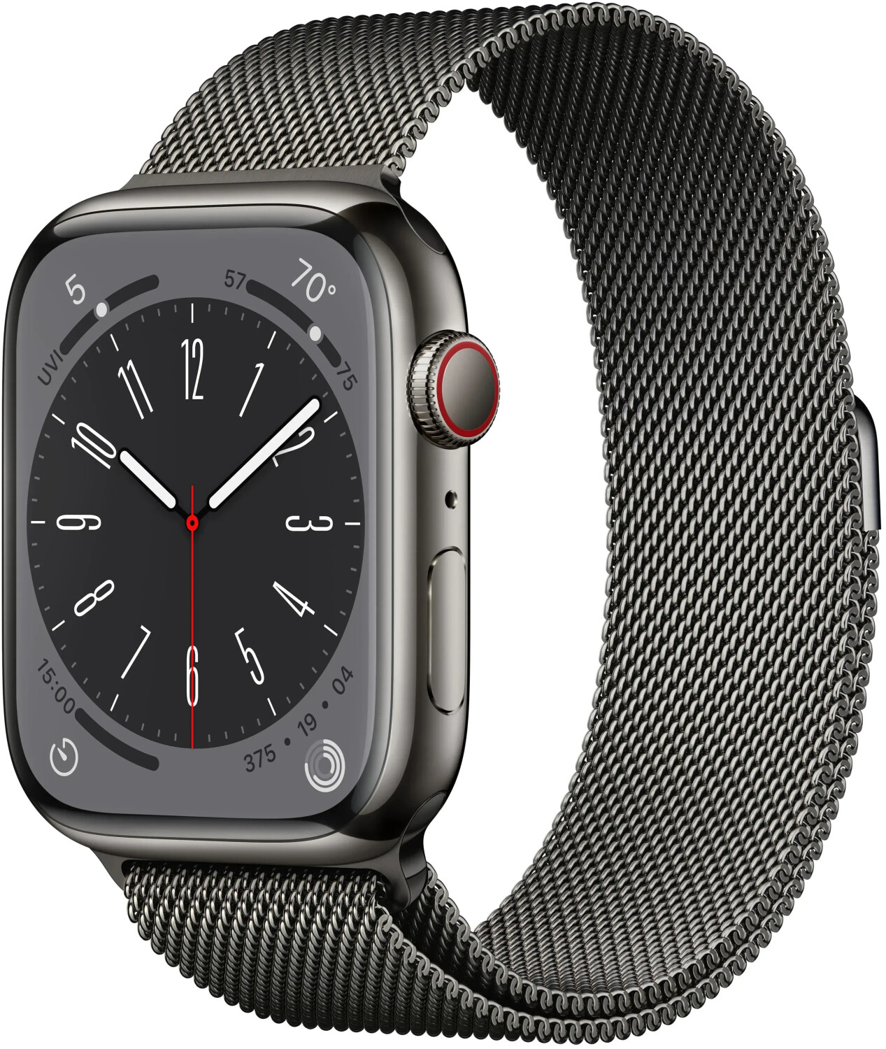 Soldes Apple Watch Series 8 4G 45mm acier inoxydable graphite bracelet  milanais graphite 2024 au meilleur prix sur