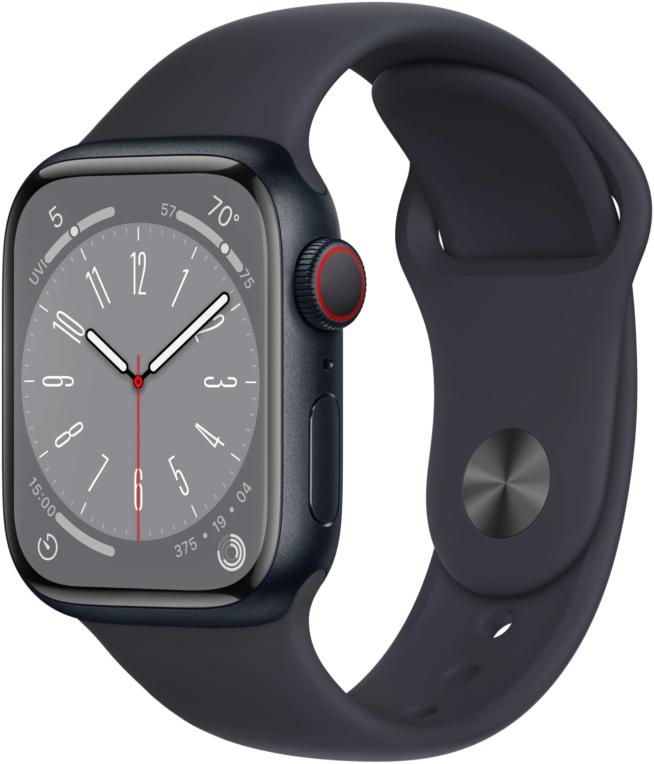 Apple Watch Series 8 GPS 41mm Aluminium Mitternacht Sportarmband Mitternacht