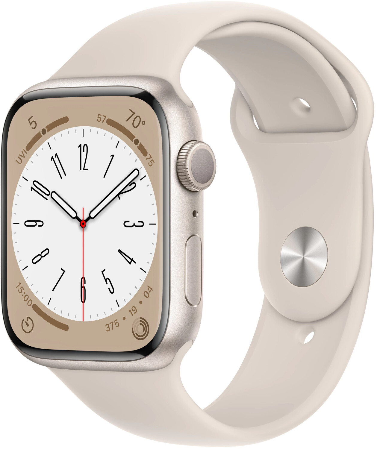 Apple Watch Series 8 GPS Aluminium bei 384,90 (Februar ab 2024 Sportarmband Preise) 45mm Polarstern Polarstern Preisvergleich € 