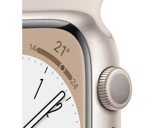 Restored Apple Watch Series 7 GPS - 41mm - Starlight Aluminum - Starlight Gold Case Band (Refurbished)
