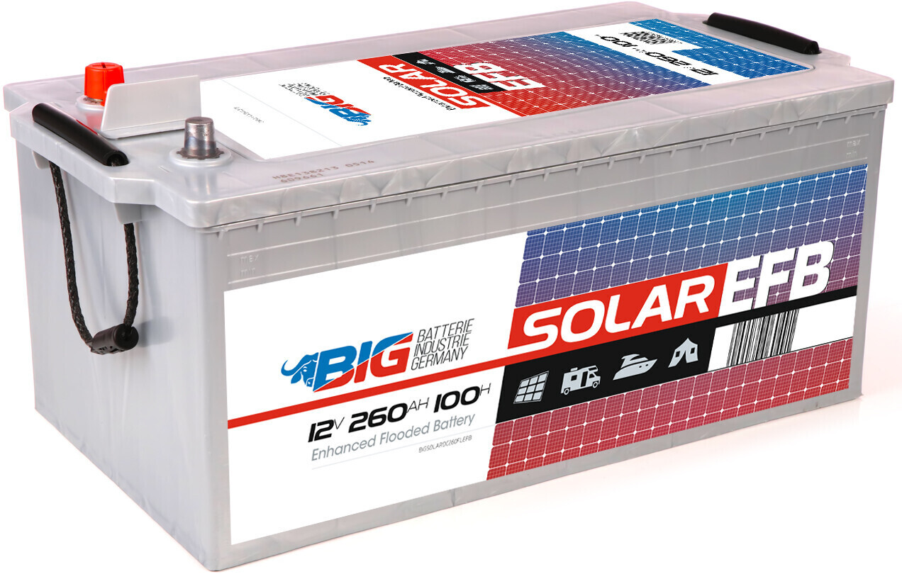 BIG Versorgungsbatterie 140Ah 12V Solar-Batterie EFB