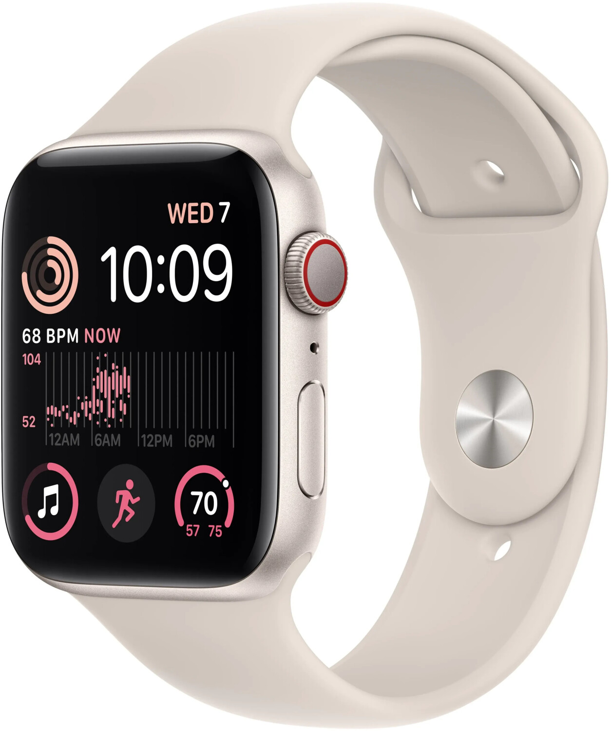 Apple Watch SE 2022 4G 44mm lumière stellaire