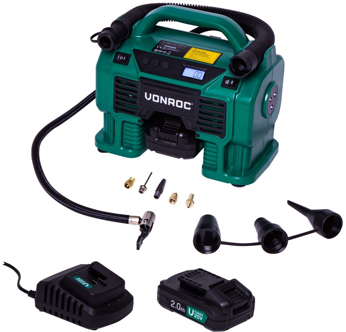 VONROC Compressor 20V with 2 batteries and charger ab 119,95 €