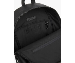 Black leather calvin klein backpack deals