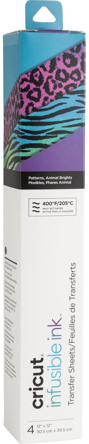 Cricut Plotter Sheet 2006765 Infusible Ink 12 x 12 Animal Brights Pack of 4