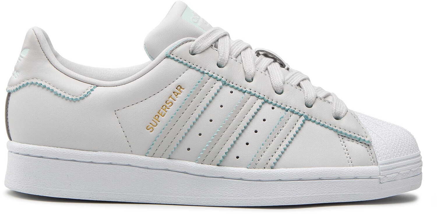 Buy Adidas Superstar Women grey one almost blue gold metallic