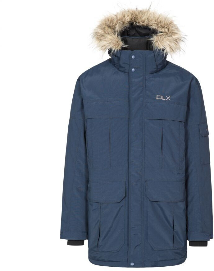 Trespass DLX Waterproof Down Parka Highland Jacket navy