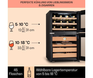 El Dorado 108 - Humidor e cantinetta per vini, Volume: 108 l, Temperatura: 5-10/10-18 °C, 2 zone di raffreddamento, Sportello in vetro, Pannello di controllo touch, Posizionamento libero, 3 rip 108 litri