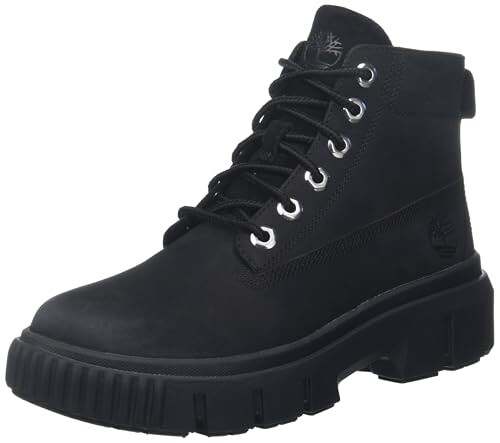 Leather cheap black timberlands