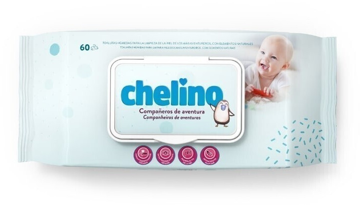 Toallitas Chelino Dermo Sensitive ( 12 paquetes x 20 Uds) 240 Uds