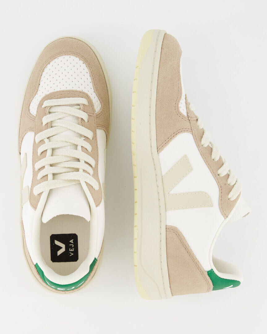 Veja V 10 Chromefree Leather white sahara emeraude au meilleur