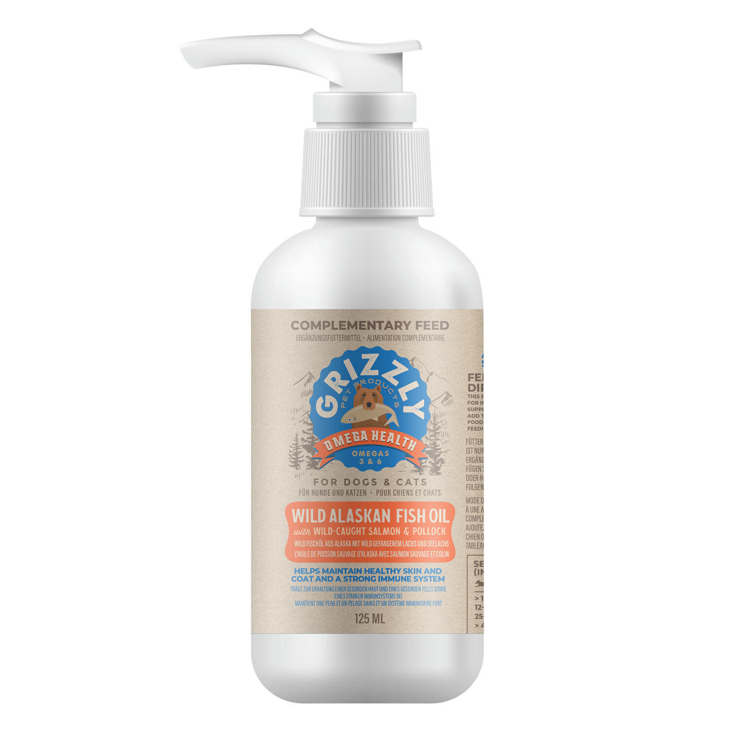 Grizzly Pet Products Wild Alaskan Fish Oil for dogs and cats