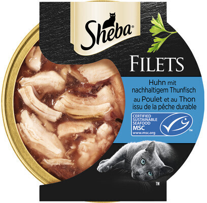 Sheba Fillets Chicken with Tuna Cat Food Wet 60g