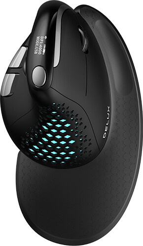 DeLUX SEEKER Vertical mouse Black