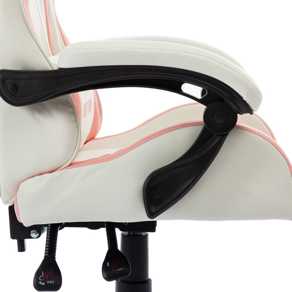 Vidaxl fauteuil de jeux vidéo avec led rvb rose et blanc similicuir -  Conforama