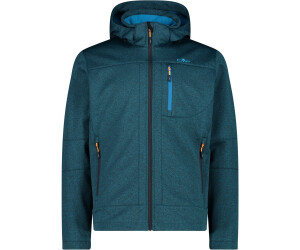 CMP Melierte Softshell-Herrenjacke mit abnehmbarer Kapuze 